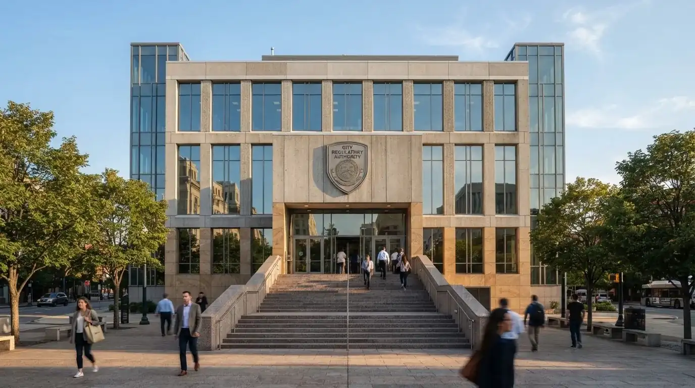 Sede de la Dirección General de Ordenación del Juego en Madrid con el logotipo institucional en la fachada